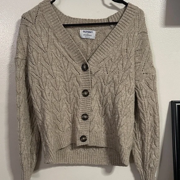 Wool blend cardigan sweater - Picture 1 of 4
